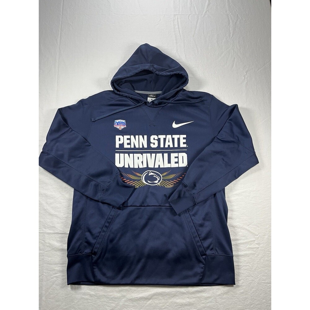 Nike Penn State Nittany Lions Fiesta Bowl Unrivaled Hoodie Sweatshirt Men L Navy